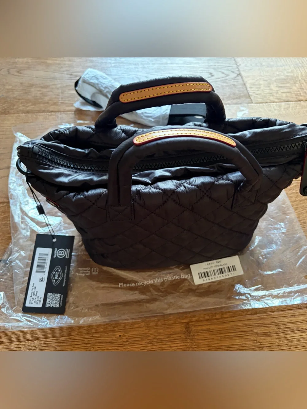 MZ Wallace Quilted Small Metro Tote - Black